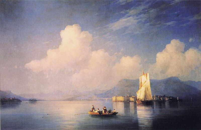 Ivan Aivazovsky Lake Maggiore in the Evening oil painting picture